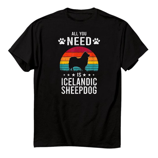 All You Needs Is Icelandic Sheepdog Dog Shirt Gift Black Unisex TShirt
