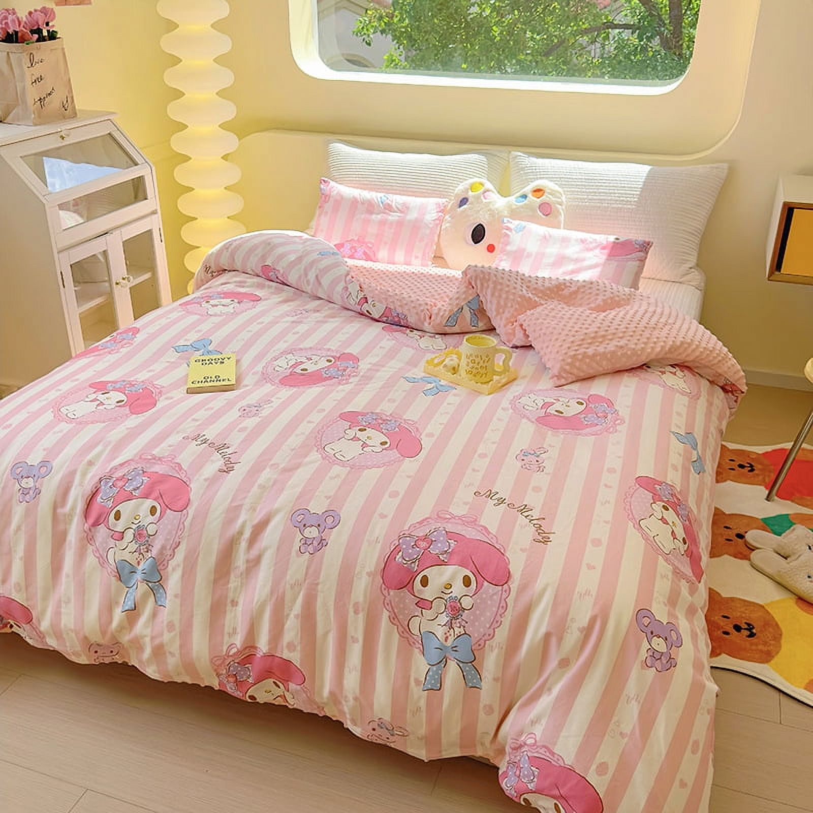 All cotton beanie blanket beanie quilt cartoon single quilt cover