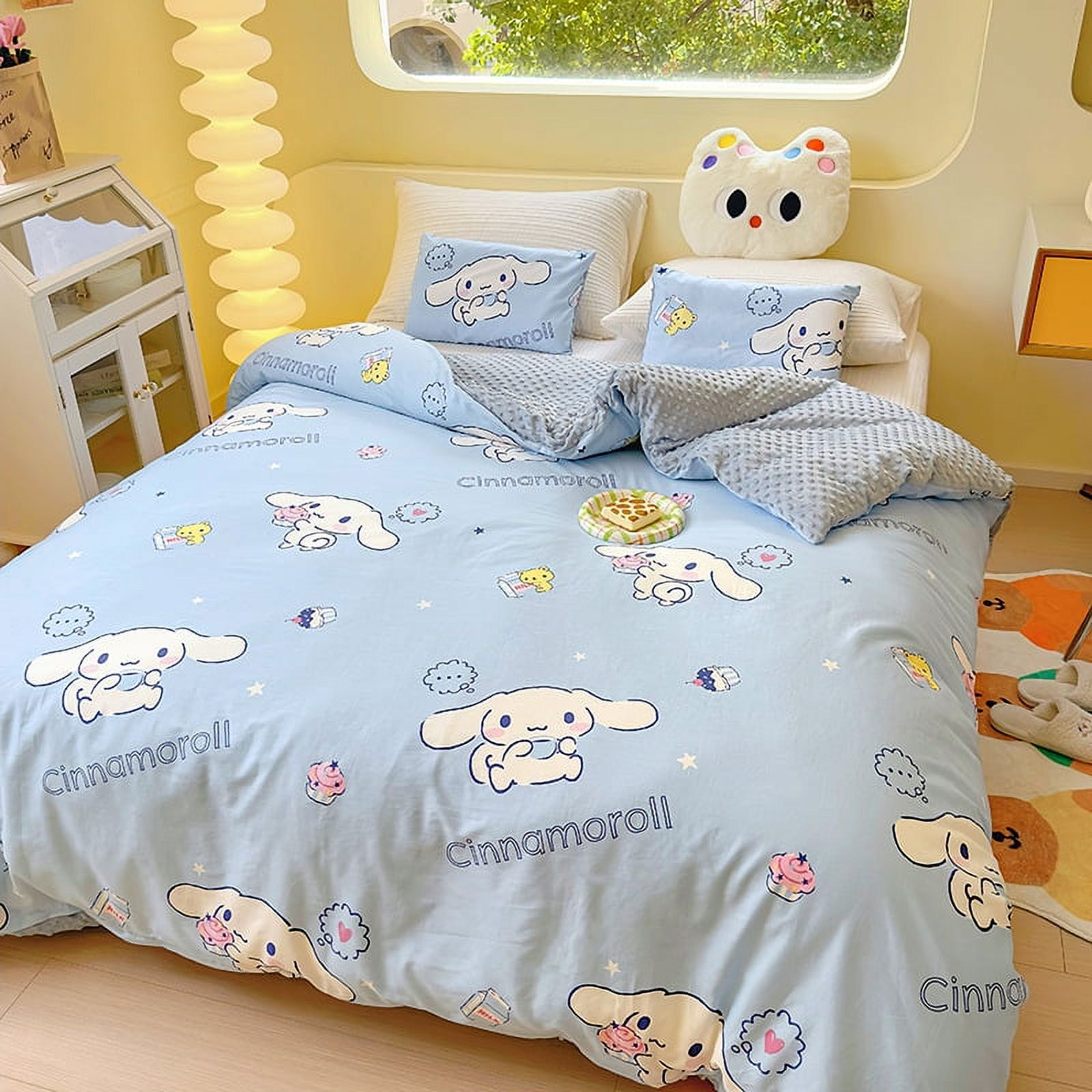 All cotton beanie blanket beanie quilt cartoon single quilt cover