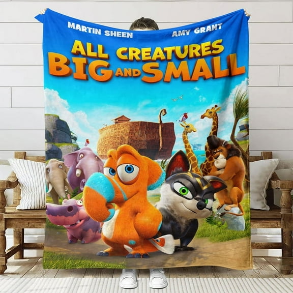 All creatures big and small Throw Blanket Gifts for Fans Lover Girls Boys Women Present Hoodie Him Bed 60"x80"
