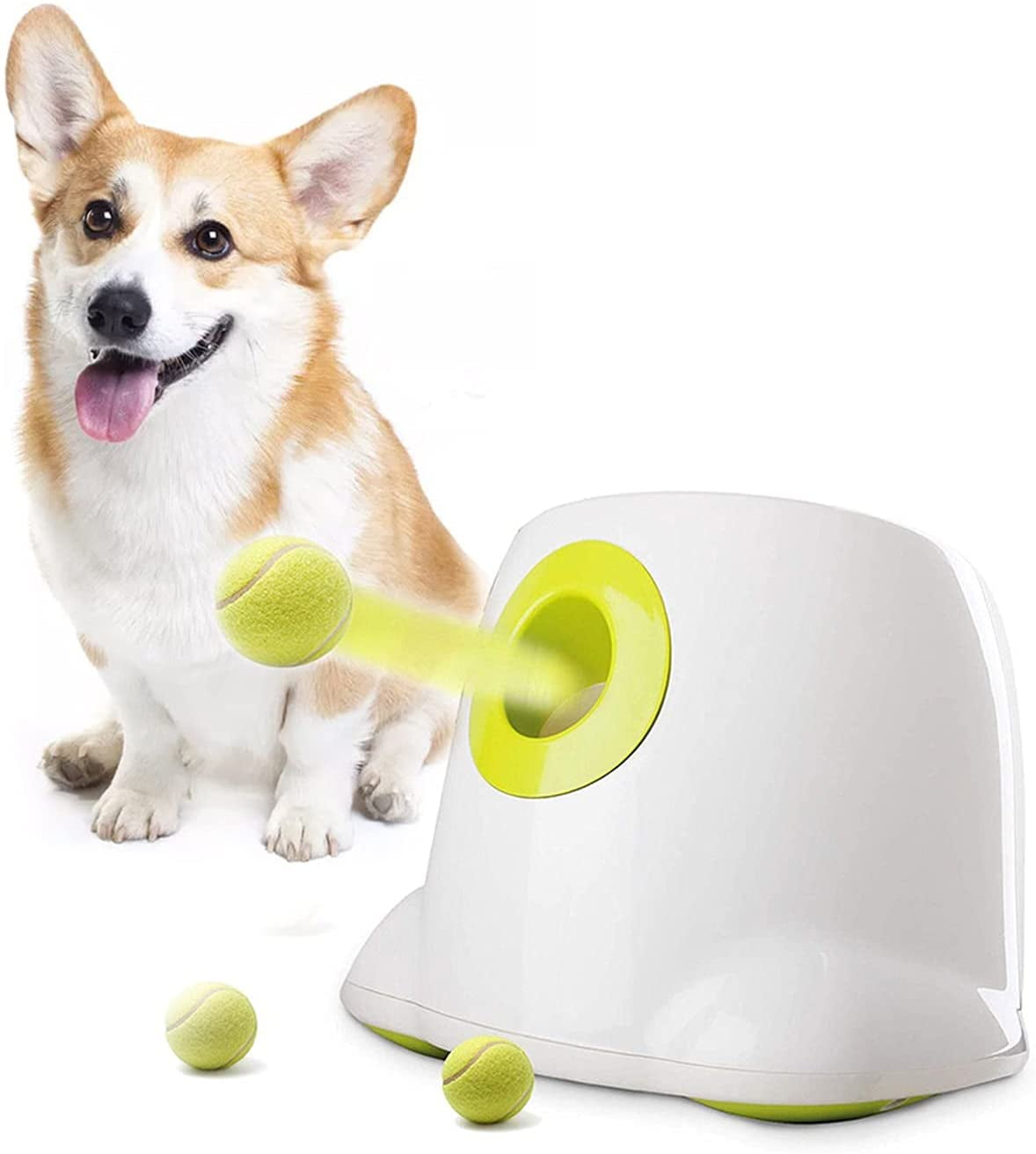 All for Paws Automatic Ball Launcher Dog Toy with Tennis Balls for Active Dogs