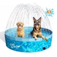 thumbnail image 1 of All For Paws Chill-Out 2-in1 Dog Swimming Pool & Splash Pad, 63” Outdoor Dogs Water Sprinkler Toy & Bathing Pool for Summer Fun, Large (63” x 11.8”), 1 of 8