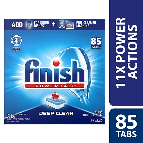 All in 1 - 85ct - Dishwasher Detergent - Powerball - Dishwashing Tablets - Dish Tabs - Fresh Scent (Packaging May Vary)