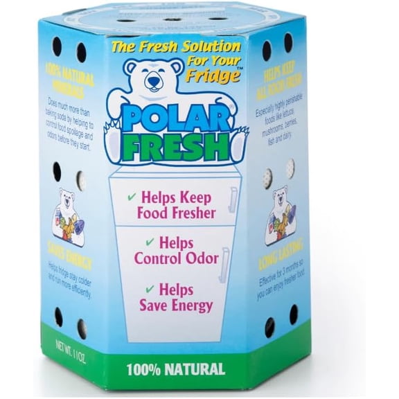 All-in-1 Refrigerator Deodorizer & Produce Saver by Fridge Odor Eliminator, Ethylene Gas Absorber, Fridge Moisture Absorber & Efficiency Booster; Surpasses Baking Soda & Charcoal