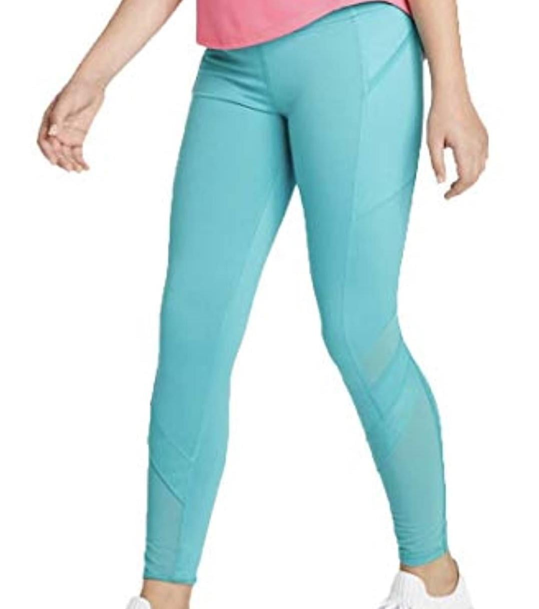 All in Motion Girls Mesh Pieced Capri Leggings w Pockets Turquoise L 10 12