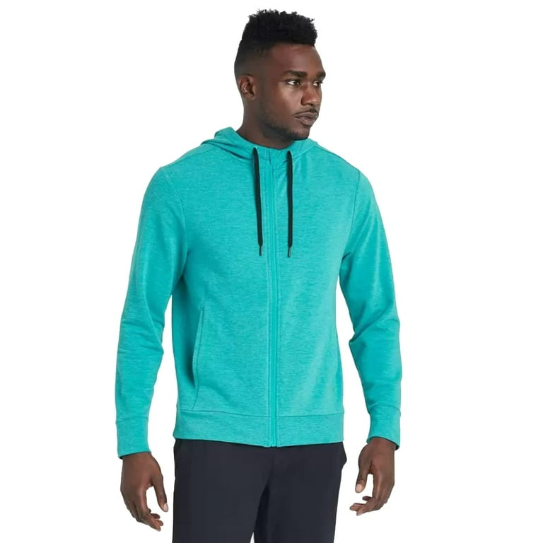 All in Motion Men's Soft Gym Full-Zip Hooded Sweatshirt - (as1, alpha, m,  regular, regular, Turquoise, Medium)