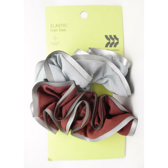 All in Motion Reflective Details Elastic Hair Ties - 2pk