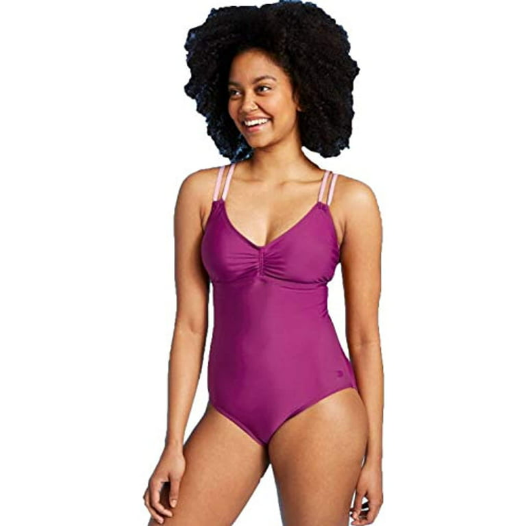 All in Motion Women's Cinch Front One Piece Swimsuit - Purple - (Medium) 