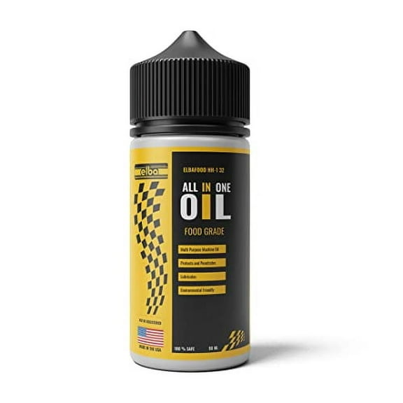 All-in-ONE Oil | ELBALUBES HH-1 | Food Grade Multipurpose Oil | FDA Food Safe | NSF Certified AS H-1, Halal and Kosher | | Compare to: Hobart 915207 | 90 ML Bottle.