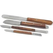 All-in-One 4 Pcs Carving Kit Lab Spatulas Multipurpose Transferring & Mixing Wooden Handle Wax Modeling Tools Craving Knives