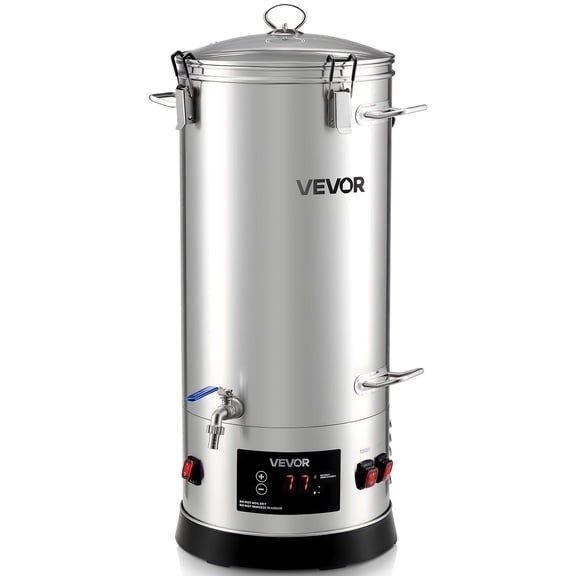 All-in-One 8 Gallon Home Brewing Kit, 1500W Stainless Steel Beer Brewer with Strainer & Reinforced Handle