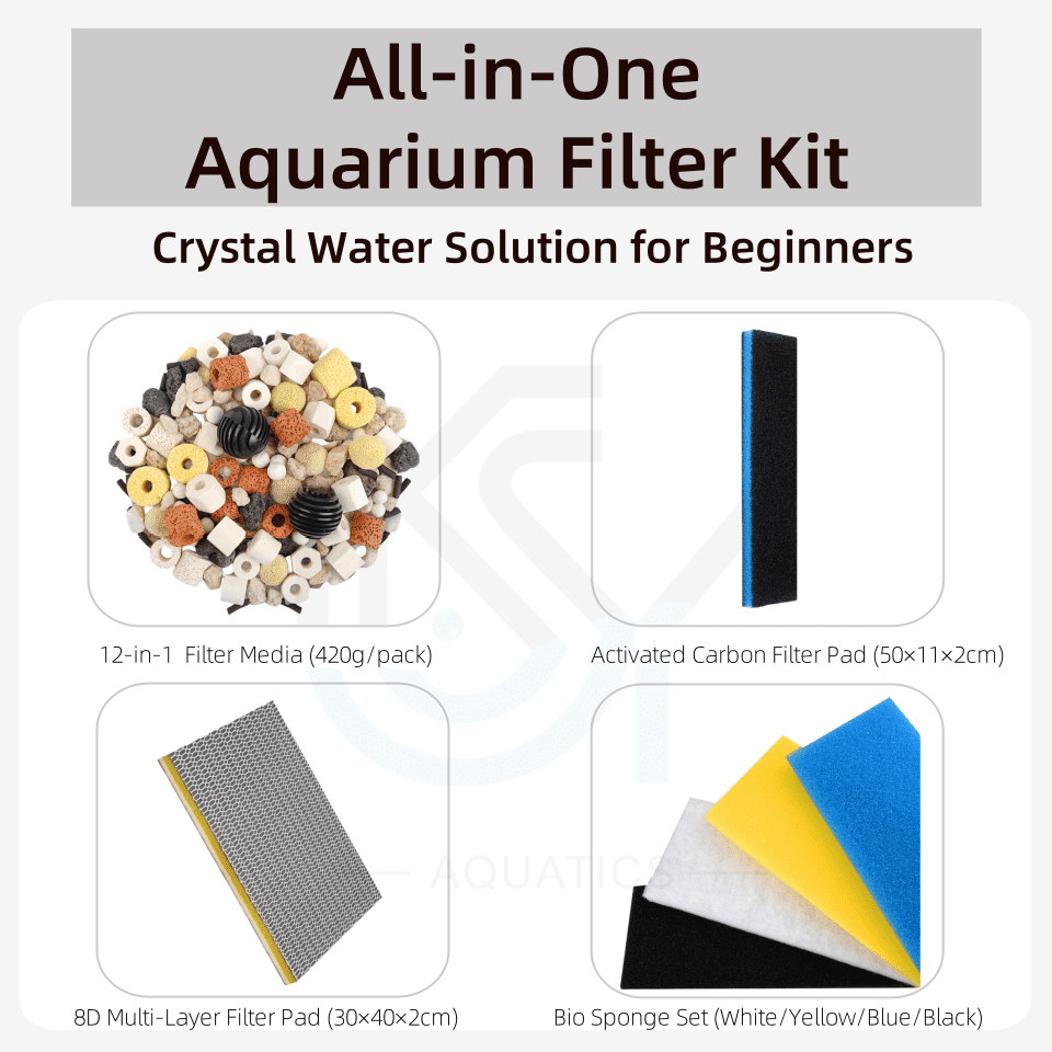 All-in-One Aquarium Filter Kit: Crystal Water Solution for Beginners ...