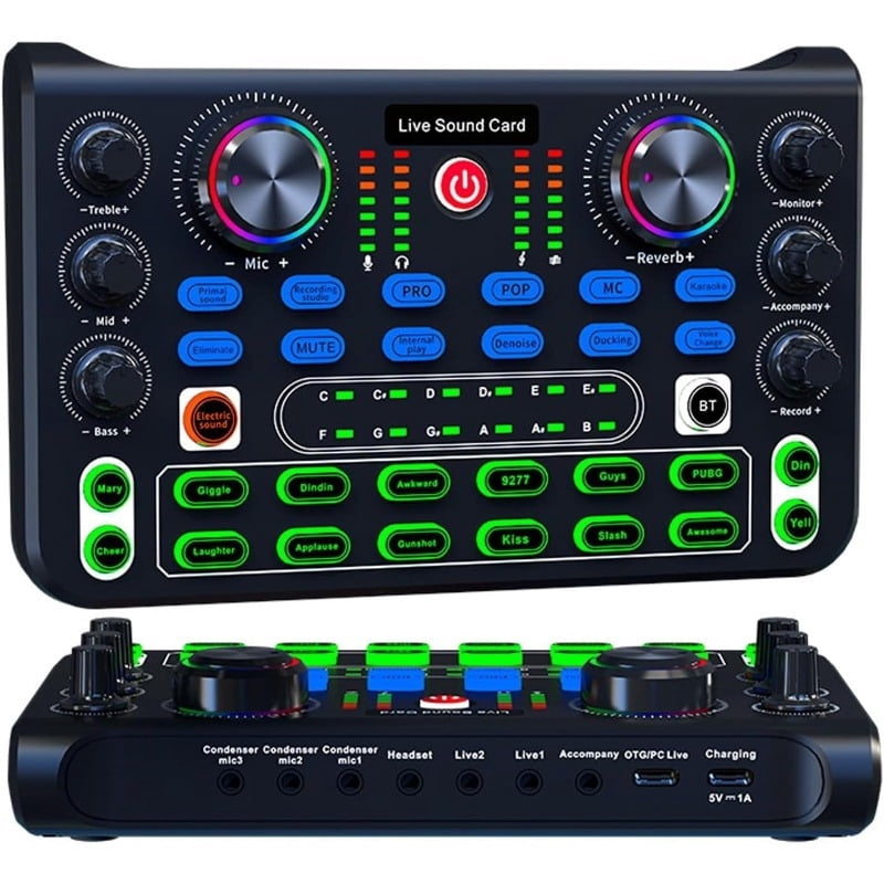 All-in-One Audio Interface & Podcast Equipment with DJ Mixer Effects, Noise Reduction, Plug & Play