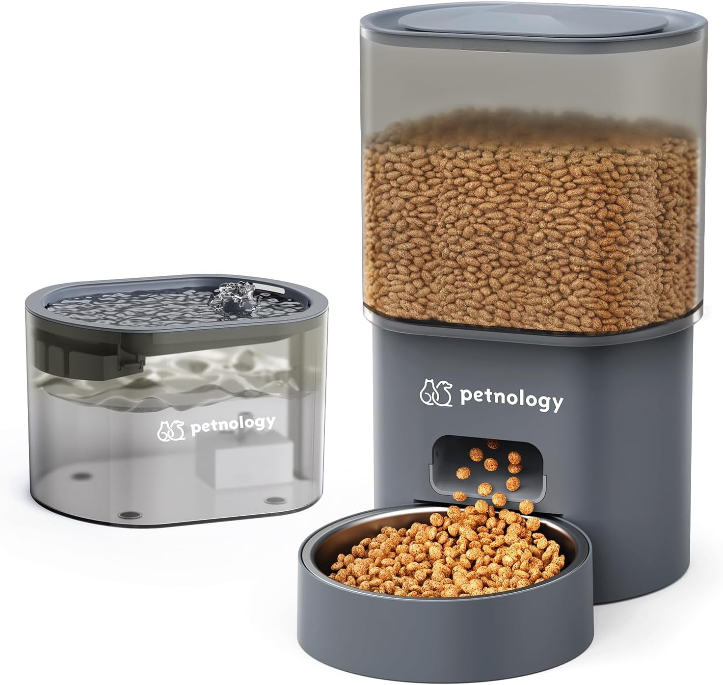All-in-One Automatic Cat Feeder and Water Fountain, 3L Programmable ... - Silent And Quiet Cat Feeder Systems