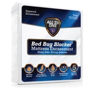 All-in-One Bed Bug Blocker Water Resistant Zippered Mattress Protector, Twin