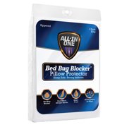 All-in-One Pillow Protector, 2 Pack, Zippered Encasement, Water & Stain Resistant, King, White