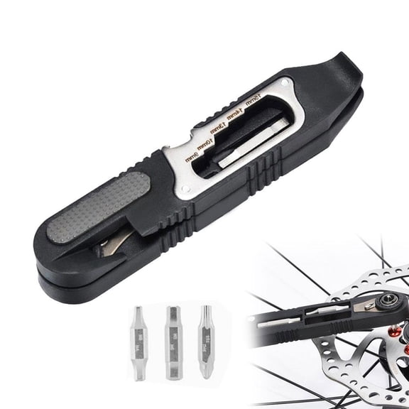 All-in-One Bike Repair Multi-Tool with Ratchet Wrench, Tire Levers & Hex Wrenches, 5.1" x 1"