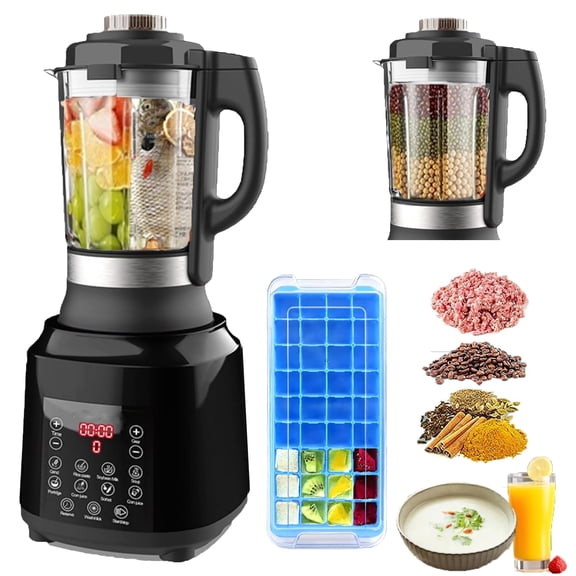 All-in-One Blender for Kitchen & Food Processor Combo for Smoothies Shakers,Hot Soup Maker with 9 One Touch Programs,12H Preset,Self-Cleaning, for Grinding,Chopping,Mixing, | 1200 Watt | 60oz |