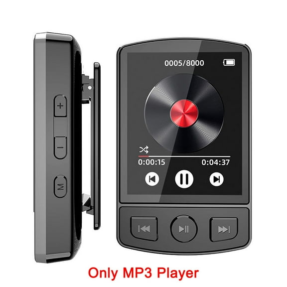All-in-One Bluetooth MP3 Player: HiFi Sports Walkman with Clip, 1.8" Screen, FM Radio, E-Book Support for Running & Studying