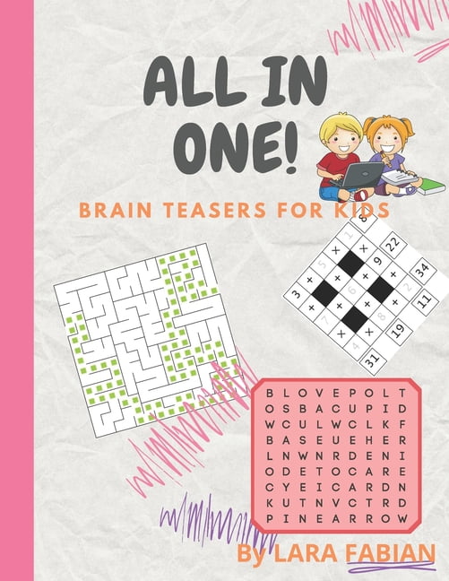 All in One!: Brain teasers, activity book, Mathematical training & funny  riddles for kids 8-12 (Paperback)