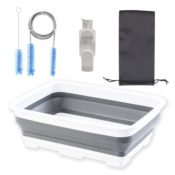 All-in-One CPAP Cleaning Accessories Kit Standard Tubing Brush, Foldable Basin for Mask Washing, Portable Storage Bag Included