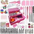 thumbnail image 1 of All-in-One Cake Baking Kit: 359PCs Decorating Set with Turntable, 66 Tips & Icing Tools - Pro Supplies, 1 of 8
