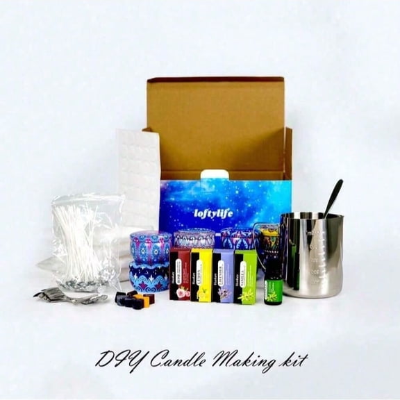 All-in-One Candle Making Kit for Beginners - Create 8 Soy Wax Candles with Fragrance Oils, Dyes, Tins, Wick & Tools Included