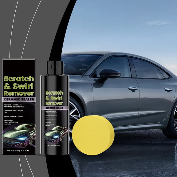 All-in-One Car Scratch Remover and Polish - Paint Correction Compound with Ceramic Protection, Removes Scratches, Restores Shine, and Seals Paint