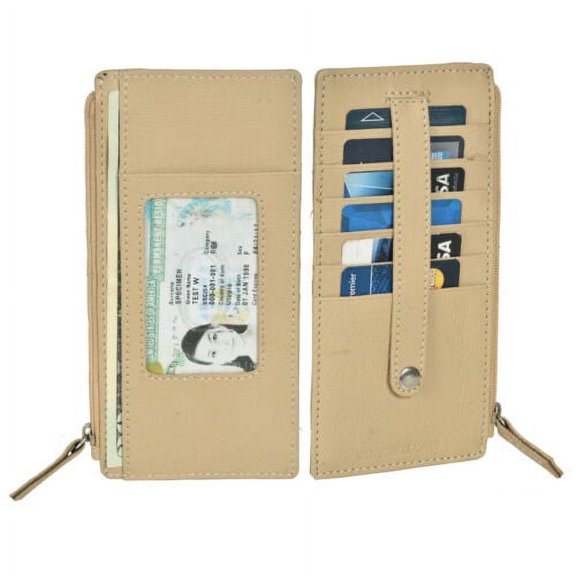 All in One Card Case Holder Slim Wallet With Strap Protection by Leatherboss