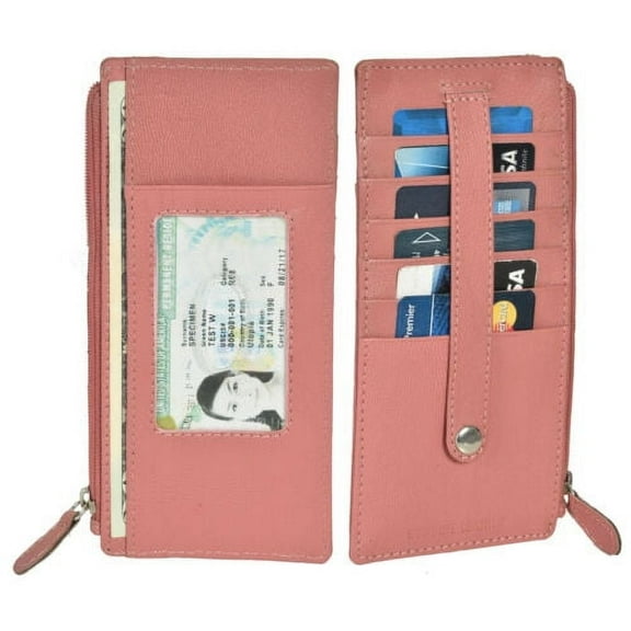 All in One Card Case Holder Slim Wallet With Strap Protection by Leatherboss