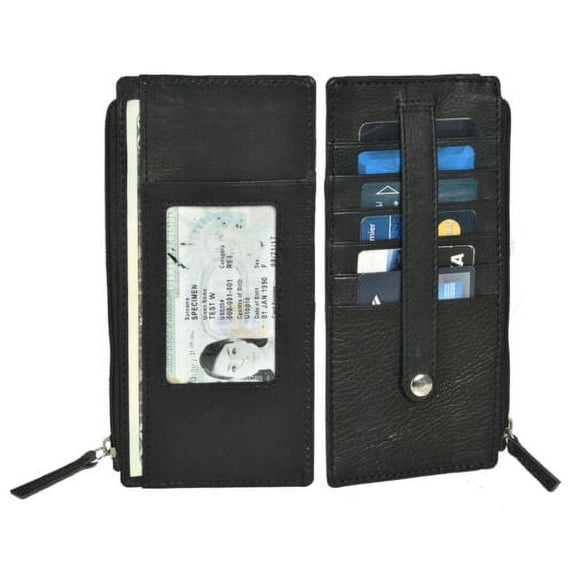 All in One Card Case Holder Slim Wallet With Strap Protection by Leatherboss