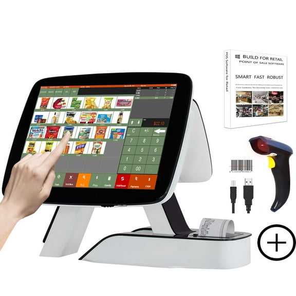 All in One Cash Register for Small Businesses, Point of Sale POS System for Retail Store