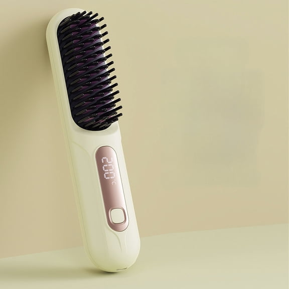All-in-One Cordless Straightener Brush - Ionic, Root Lift, Frizz-Free & Rechargeable