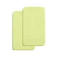 thumbnail image 1 of BreathableBaby All-in-One Fitted Sheet Waterproof Cover, For 36" x 18"/91 x 46 cm Cradle Mattress, Lime (2-Pack), 1 of 4