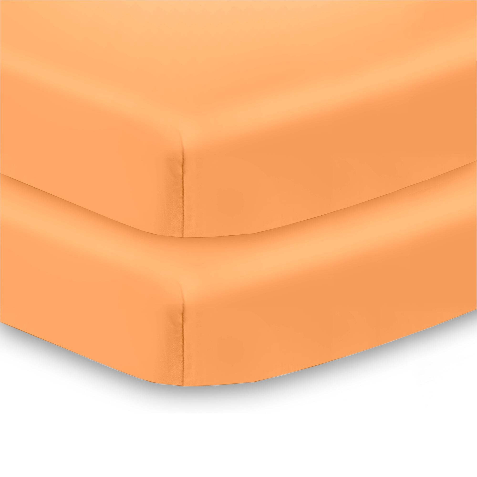 BreathableBaby All-in-One Fitted Sheet Waterproof Cover, For 38 x 24"/97 x 61 cm Mini Crib Mattress, Coral (2-Pack)