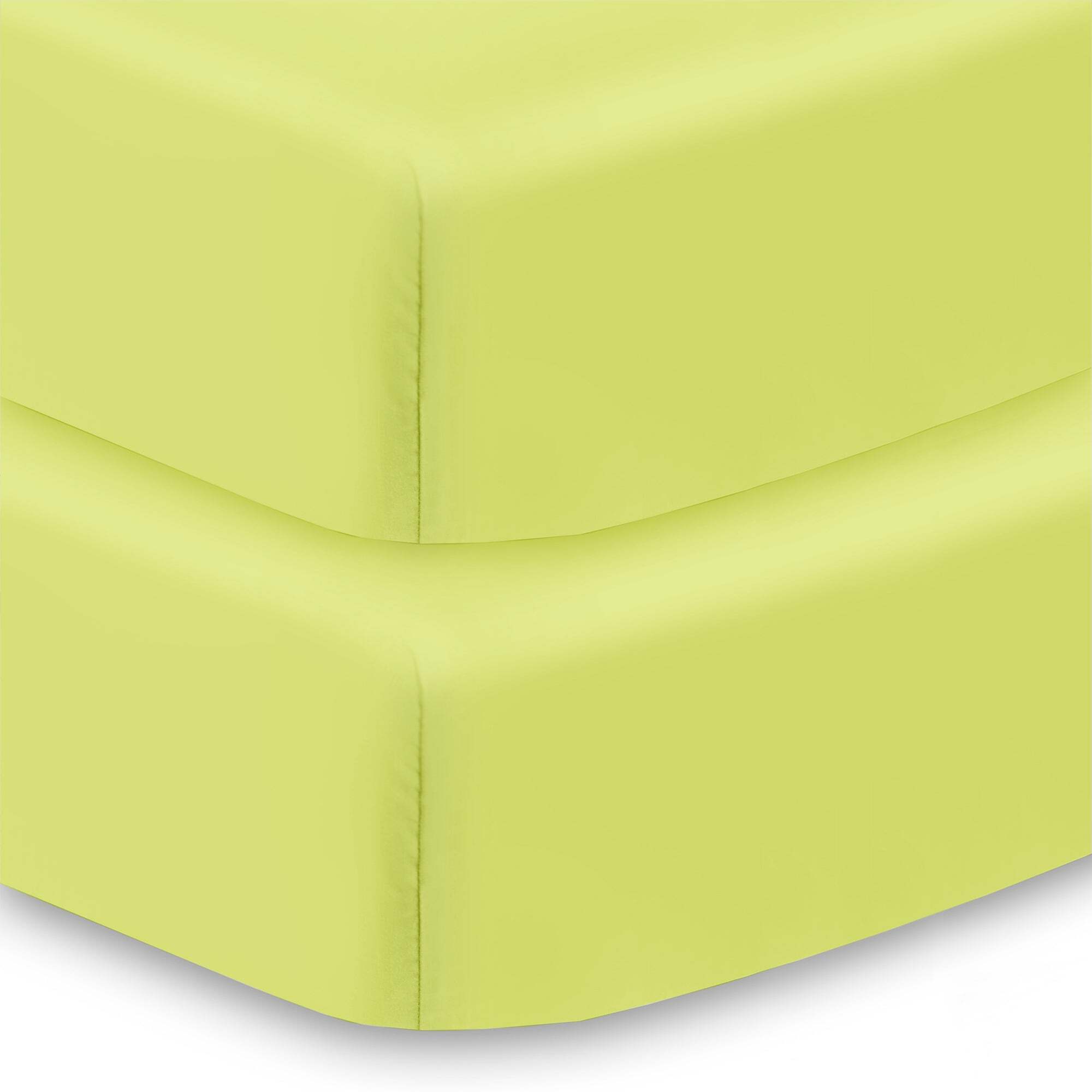 BreathableBaby All-in-One Fitted Sheet Waterproof Cover, For 52" x 28"/132 x 71 cm Crib Mattress, Lime (2-Pack)