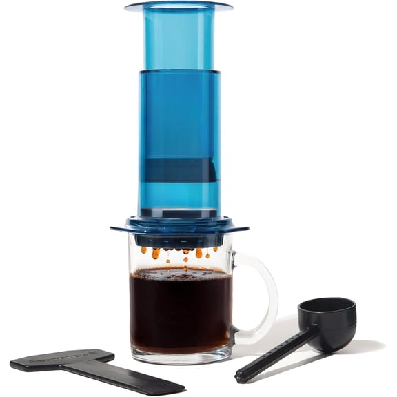 All-in-One French Press, Pour-Over & Espresso Style Manual Brewer – Original Coffee Press, 2 Min Brew for Less Bitterness, More Flavor, Small Portable Coffee Maker for Travel & Camping