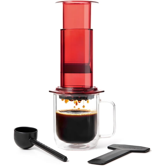 All-in-One French Press, Pour-Over & Espresso Style Manual Brewer – Original Coffee Press, 2 Min Brew for Less Bitterness, More Flavor, Small Portable Coffee Maker for Travel & Camping