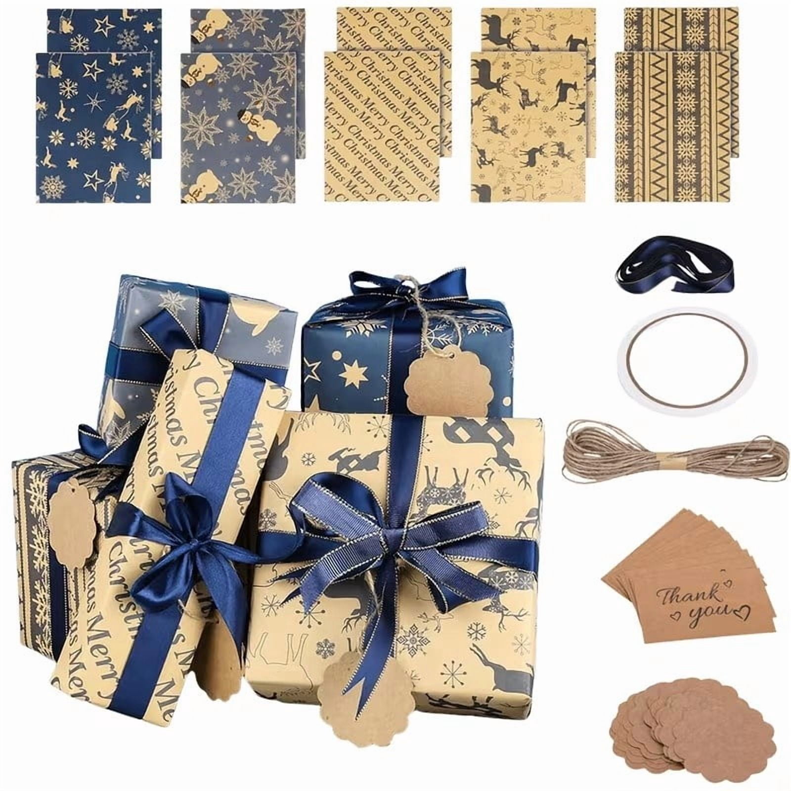 All-in-One Gift Wrapping Paper Set with Ribbons and Cards - Walmart.com