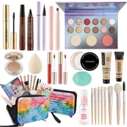 AOLIKOKO Makeup Kit for Teens &amp; Women – All-in-One Makeup Set for Beginners with Eyeshadow Palette,Foundation,Concealer,Lip Gloss,Mascara,Brushes &amp; Travel Cosmetic Bag – Complete Makeup Kit Gift Set deal from Walmart