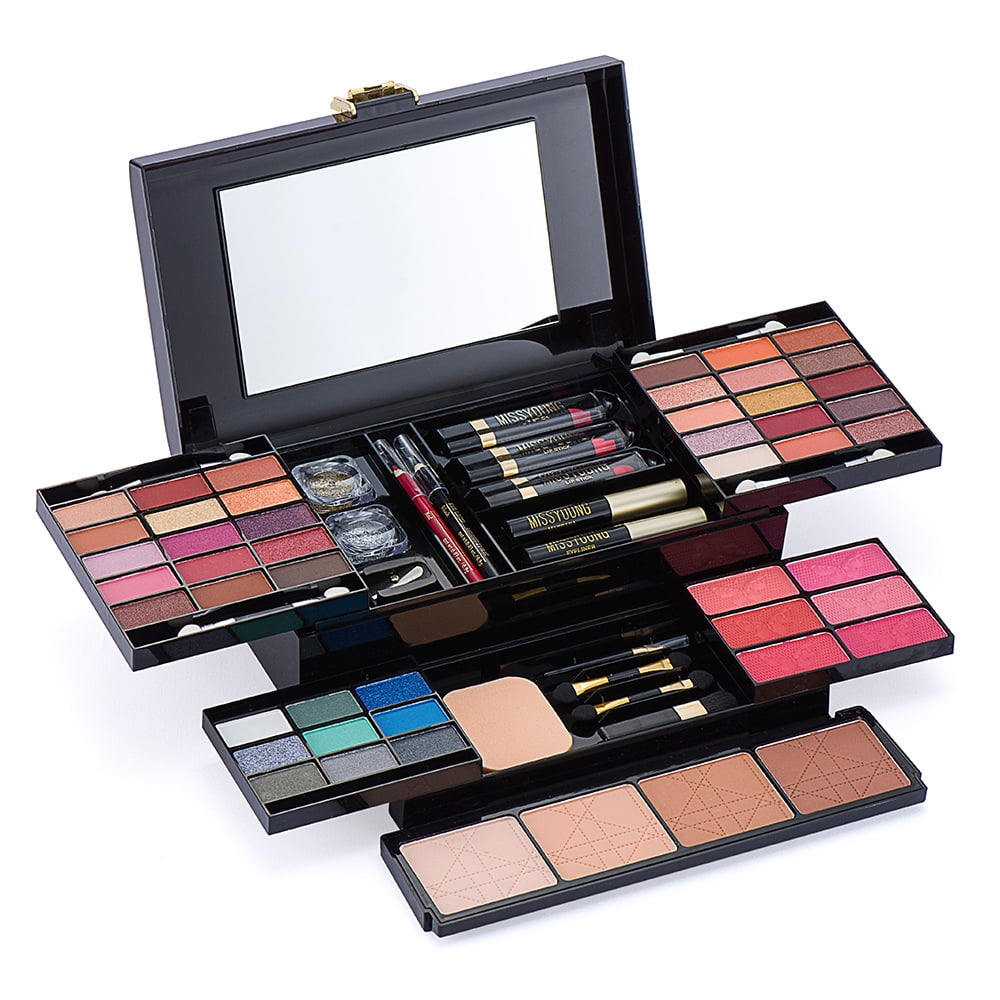All-in-One Makeup Kit for Women, Multi-Layered Travel Cosmetic Set ...