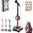 thumbnail image 1 of The All-in-One Microphone Toy, 2026 New Kids Karaoke Machine with Adjustable Stand, Colorful LED Lights, Echo Effects & Built-in Music, Children's Microphone for Boys & Girls (Black), 1 of 8
