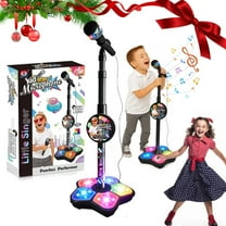 The All-in-One Microphone Toy - Kids Karaoke Machine with Adjustable Stand, Built-in Music, Colorful Lights, and Echo Effects for Singing and Concert Fun
