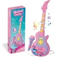 thumbnail image 1 of All-in-One Microphone Toy, Kids Microphone with Adjustable Stand & Flashing Stage Colorful Lights, Portable Toddler Star Bluetooth Karaoke Machine Set for Girls Boys Birthday (Guitar,Pink), 1 of 7
