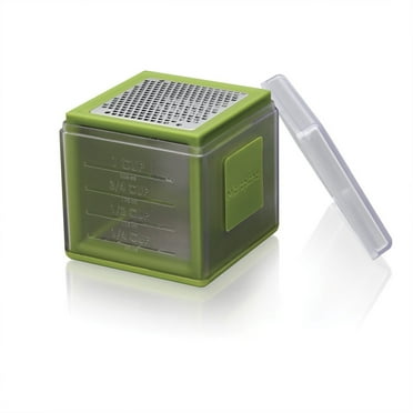 All-in-One Microplane Cube Grater – Fine, Coarse, and Ribbon Styles (Green)