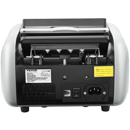 All-in-One Money Counter with UV/MG/IR/DD Anti-Fraud Technology - Processes USD & EUR, Features Large LCD + External Display for Streamlined Small Business Accounting