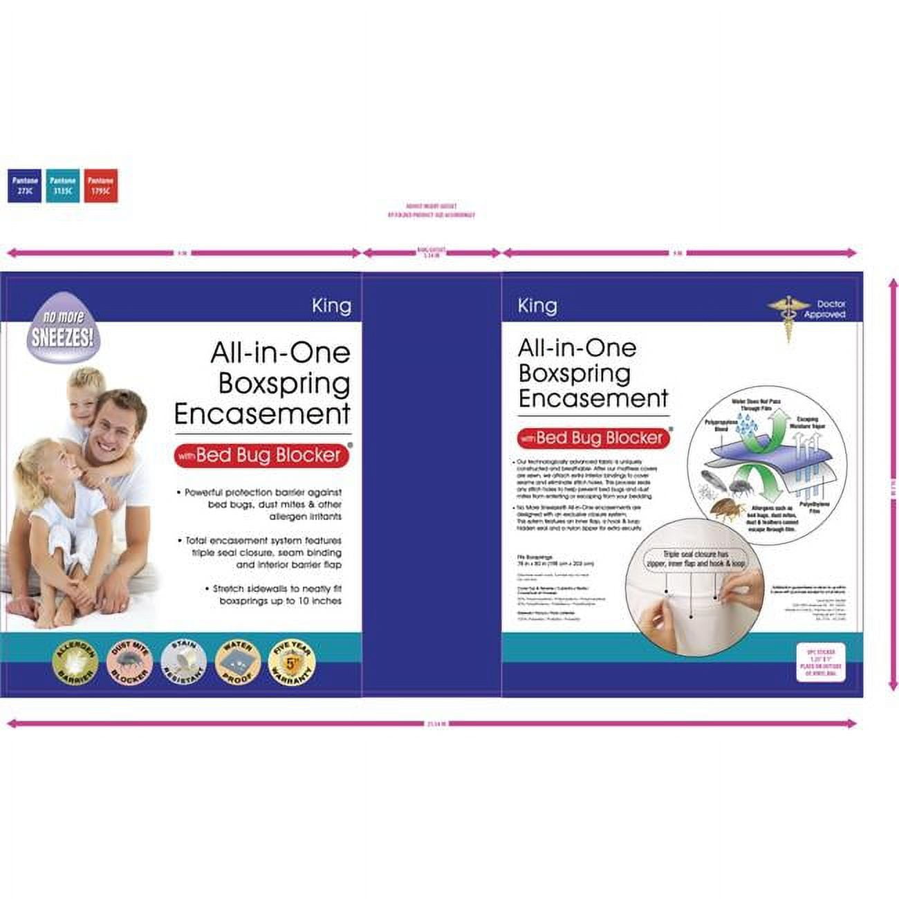 All in One Non Woven Zippered Boxspring Encasement White Full