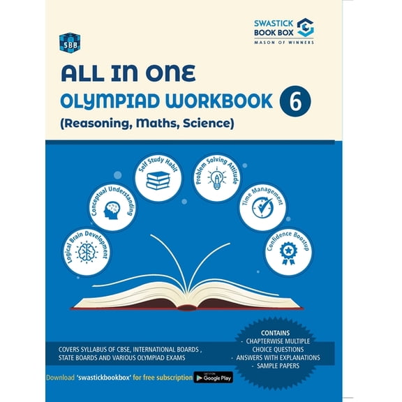 All in One Olympiad Workbook for Reasoning, Maths & Science - Class 6, (Paperback)