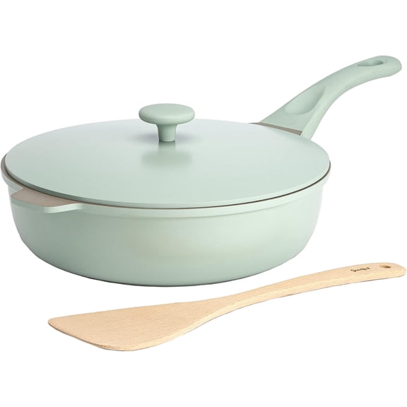 11 Inch All-in-One Nonstick Pan, 4.4 Quart Multilayer Cast Cookware, Multipurpose Replacement for Pots and Pans, Dishwasher Safe Kitchen Cookware