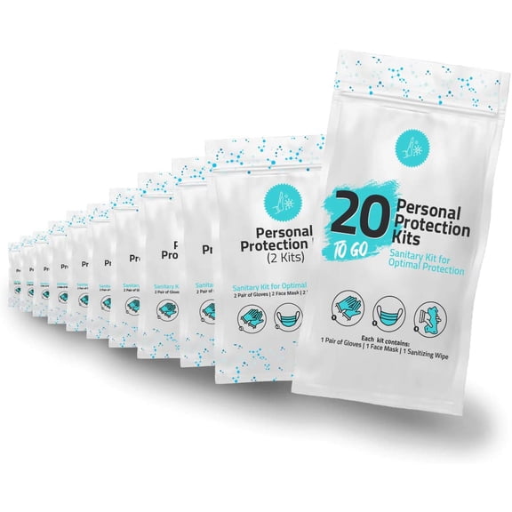 All-in-One Personal Protection Kits to GO - 20 Pack